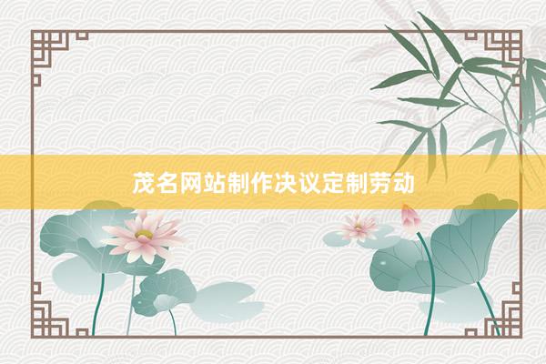 茂名网站制作决议定制劳动